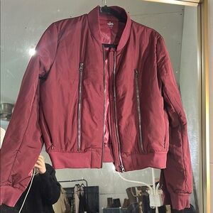 ALO Yoga Women's Burgundy Bomber Jacket medium